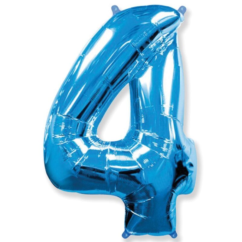 Цифра «4» синяя