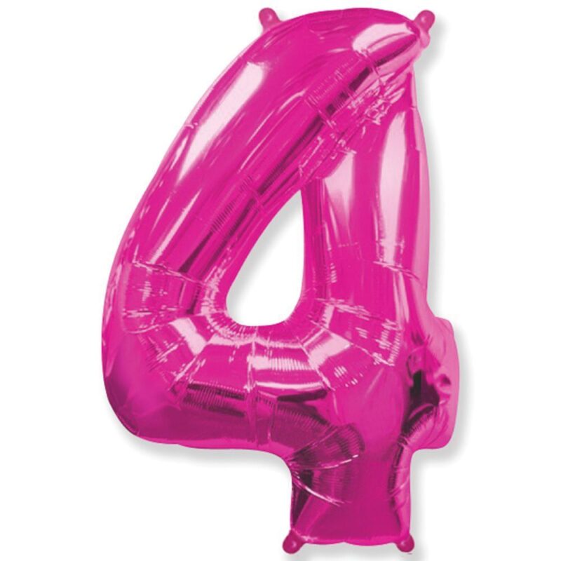 Цифра «4» малиновая