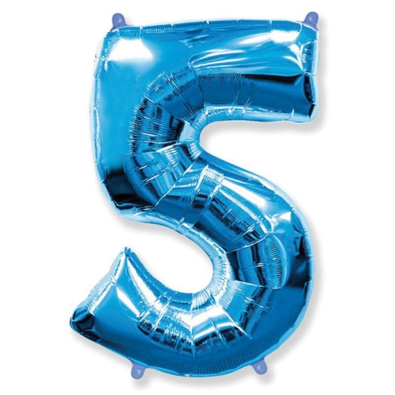 Цифра «5» синяя