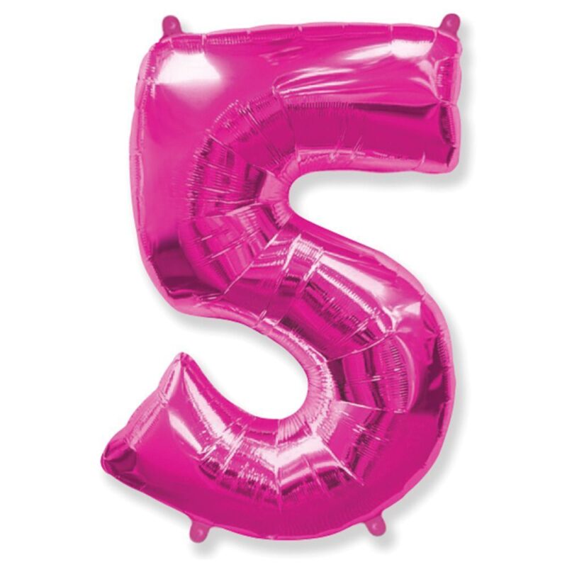 Цифра «5» малиновая