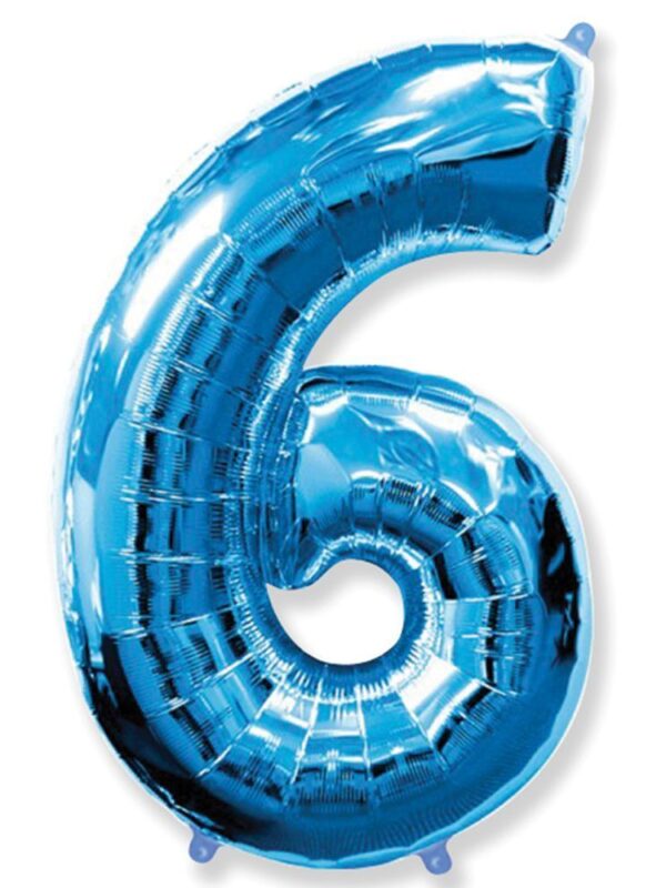 Цифра «6» синяя