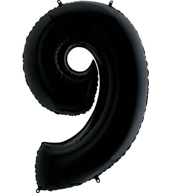 Цифра «9» черная