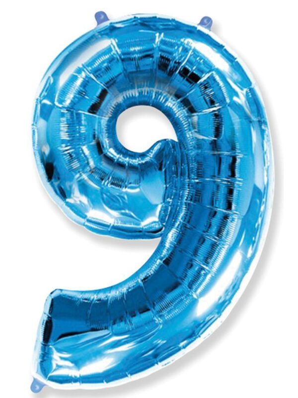 Цифра «9» синяя