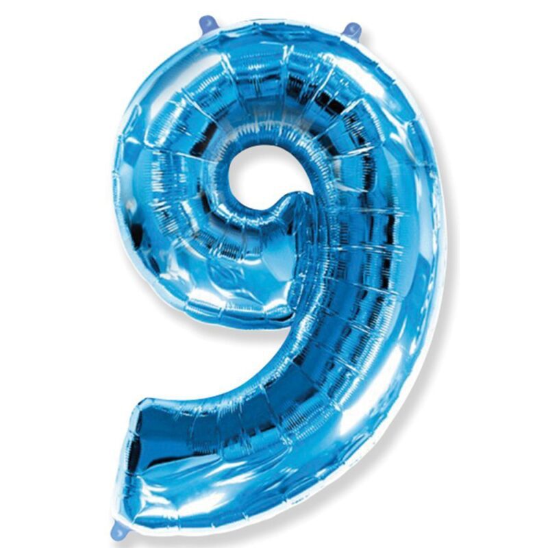 Цифра «9» синяя