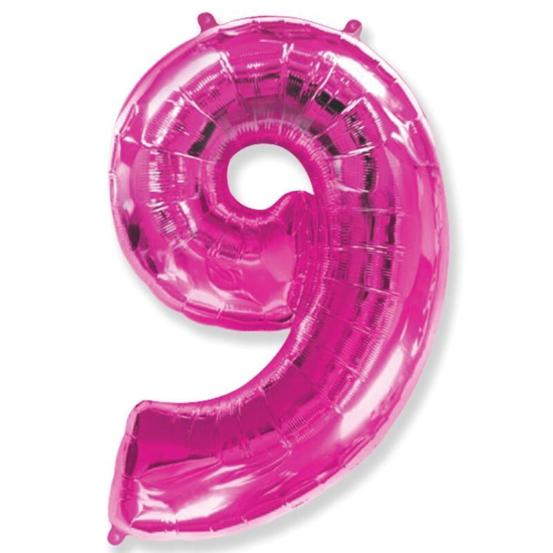 Цифра «9» малиновая
